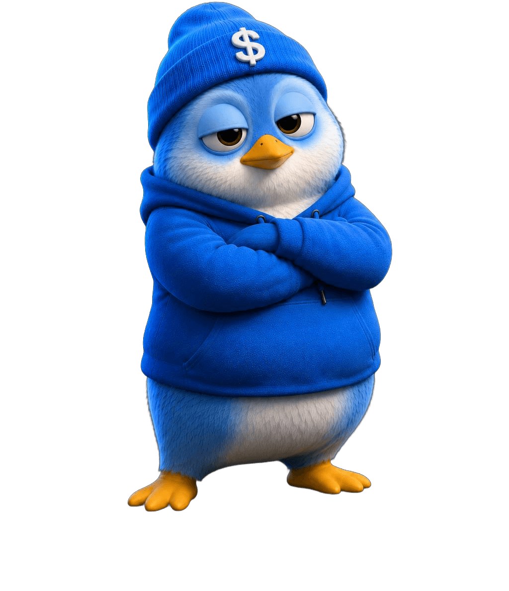 PEGUIN with arms crossed